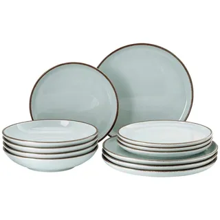 Rosenthal Kombiservice , Mintgrau, Keramik, 12-teilig, lebensmittelecht, stapelbar, , Geschirr, Geschirrsets, Kombiservice