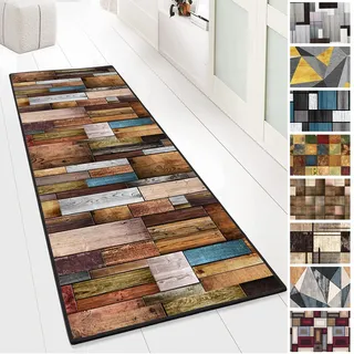 Yurun Schmutzfangmatte, Modern Schlafzimmer Wohnzimmer Läufer Teppich, Für Flur rutschfest Waschküche Maschine Waschbar Küche Bodenmat, Bunt, Erhältlich in 9 Farben & vielen Größen, 70x100cm