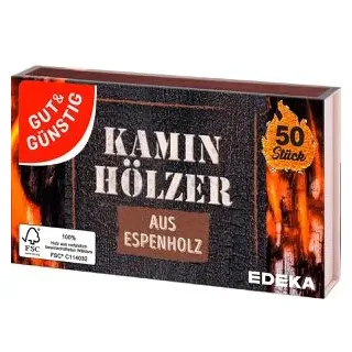 Gut&Günstig Streichhölzer Kaminhölzer, 50 Stück