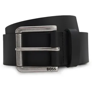 Boss Herren Gürtel schwarz Glattleder, schwarz, NOS
