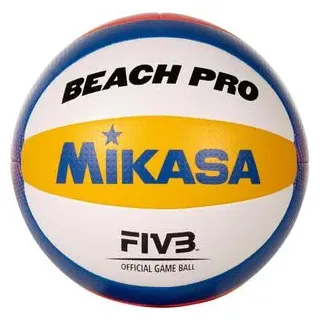 Mikasa Beach Pro DVV1, BV550C, Größe 5, weiß/blau/gelb, 280 Gramm, Spielball