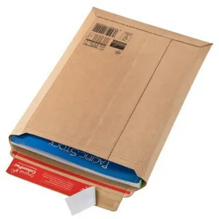 ColomPac Versandtasche + Luftpolstertasche, Versandtaschen Wellpappe 150x250x50 mm, braun