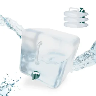 Relaxdays Faltkanister 20 Liter grün/transparent 27 cm x 32 cm x 27 cm