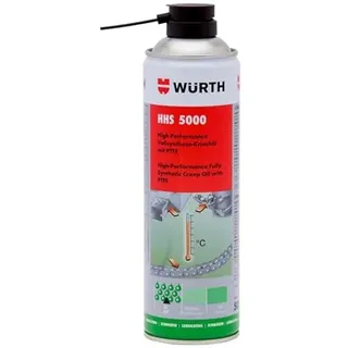 Würth HHS® 5000 Haftschmierstoff, 500 ml, Synthetisch mit PTFE, Hohe Viskosität, 500 Gramm, Korrosionsschutz, Hochtemperaturbeständige Schmierung, Ideal für Versteckte Schmierstellen