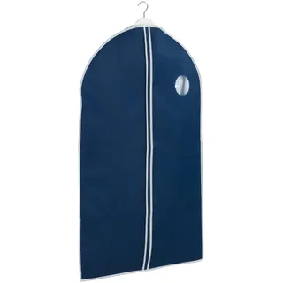 WENKO Kleidersack Air, für Reisen oder zum Verstauen, mit praktischem Sichtfenster & durchgehendem Reißverschluss, schützt vor Motten, Staub & Schmutz, atmungsaktives Vlies-Material, 60x100 cm, Navy