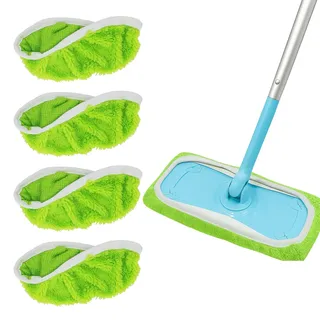 ALLY-MAGIC Swiffer Feuchte Bodentücher, Swiffer Bodenwischer, Bodentücher Feucht für Böden, Fenstern, Tuch Waschbar, Wischmopp Bezug, E23-TBDDBB4