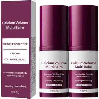 Calcium Multi Balm, Anti-Aging and Firming Korean Skincare Stick,Volumen-Faltenkernstift, Feuchtigkeitsstift für Trockene, Empfindliche Haut, Multi Collagen Balm für Augen Hals Gesicht