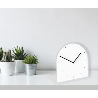 Queence Tischuhr QUEENCE "Helene", weiß, Tischuhren, Tisch, Uhr, modern, geräuschlos