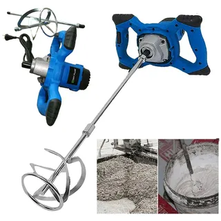 Rührwerk mit starken 2600 Watt – Farb-Mörtelrührer Betonrührer – robustes 6-Gang-Metallgetriebe – Mit großem Rührquirl Ø 120mm und ergonomischem Griff - Rührwerk Handrührwerk