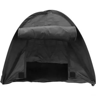 Kivivaka Haustierzelt für draußen, tragbare Hundehütte & für Katzenhütte, Camping, leichtes Polyester-Unterschlupf mit schneller Einrichtung, kleine Haustiere, schwarz, 38 x 38 x 30 cm