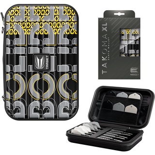 Target Darts Takoma Wallet Bolide Edition XL Case, Dart Halter, Dart Wallet, Dart Set Aufbewahrungsboxen, Dart Case - Aufbewahrung von 2 Dart Sets (6 komplett montiert) und Dart Zubehör