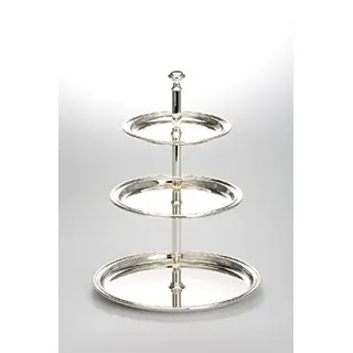 SILBERKANNE Etagere 3-TLG. Groß H 30,0cm versilbert
