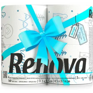 ASKON Toilettenpapier Winter - bedruckt - 3-lagig - Renova - Hochwertiges weißes Klopapier - 4 Rollen - Wintermotive