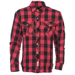 West Coast Choppers Dominator Aramidic Lining Langarmhemd - Red / Black - M