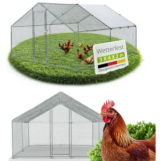 Juskys Freilaufgehege HLS25T 3x4x2m