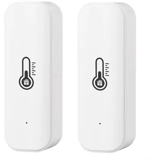 Intelligenter Temperatur- und Feuchtigkeitssensor, für Tuya Smart Wifi für Zigbee WiFi Temperaturmonitor, Hygrometer Smart Indoor Thermometer (2 Stück für Zigbee)