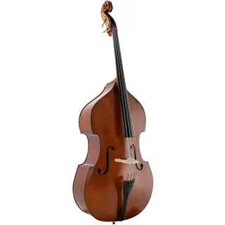 GEWA Kontrabass - Basic Line 1/8 - Decke laminierte Fichte - Boden/Zarge laminierter Ahorn - Gambenform - goldbraun - spielfertig