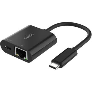 Belkin Connect 100 W USB-C/Ethernet- und Ladeadapter, Schwarz