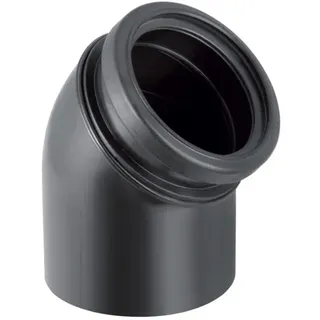 Geberit Pe Anschlussbogen 367945161 DN 100/90, 45Grad, PE-HD, mit Anschlusssteckmuffe
