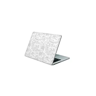 Skins4u Folie Sticker Skin Vinyl Aufkleber mit Camouflage Camo Muster für bis 13 Zoll 30.5x25.4cm Laptop Skin Decal Cover Digital White-Camo