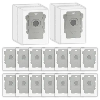 (16 Stück) Roomba j9+ j7+ i7+ Ersatzstaubbeutel für iRobot Roomba j9+, j9, i7, i7+, i3, i3+, i1+, i4, i4+, i6, i6+, i8, i8+, j7, j7+, s9, s9+ Plus, i, s und j Serie, Staubsaugerbeutel, Einwegbeutel