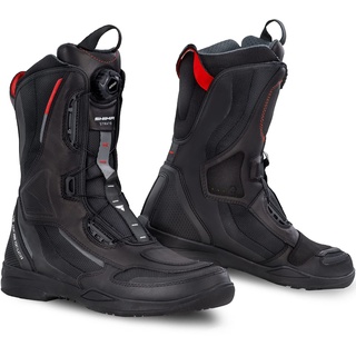 SHIMA STRATO Motorradstiefel Herren und Damen - Motorrad Stiefel Schwarz Größe 42)