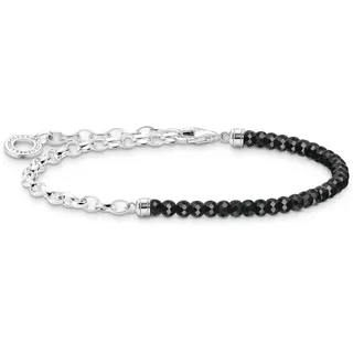 Thomas Sabo Armband mit schwarzen Perlen 925 Sterling Silber A2100-130-11-L14 Größe 14 cm