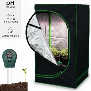 MuCoLa Growbox 0,4 x 0,4 x 1,6 m schwarz/grün