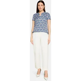 Betty Barclay Satinbluse mit Print Blau/Weiß 42