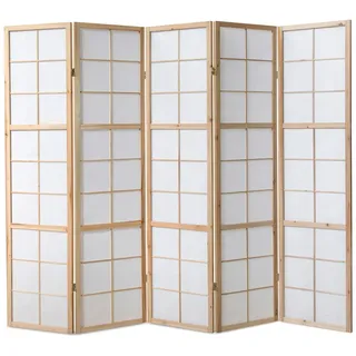 Paravent Raumteiler 3 4 5 oder 6 teilig Trennwand Shoji Faltbar Natur