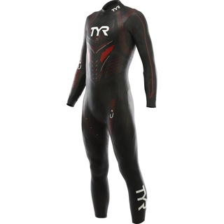 TYR Herren Male Wetsuit cat. 5 Männlicher Neoprenanzug Katze 5, schwarz/rot, XS