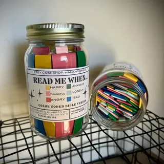 Bible Verses In A Jar, 67 Farbiges Bibelverse Glas Für Emotionen Und Gefühle, Bibelverskarten, Christliche Bibelgeschenke, Kirchengeschenk Oder Dankeschön, Spenden Sie Den Trost des Wortes