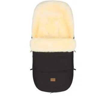 Fillikid Lammfellfußsack Makalu Exklusiv | Winterfußsack aus medizinischem Fell | Warmer Fussack für Tragetasche, Babyschale & Kinderwagen | Kinderwagenfußsack 50 x 90 cm passend für Bugaboo, Joolz