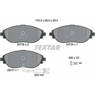 Textar Bremsbelagsatz, Scheibenbremse Q+