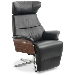 Conform Sessel Air mit Fußstütze Leder Black