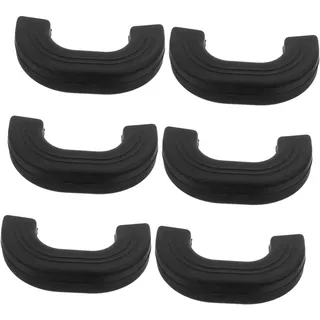 KOCKSHION Topfgriff Abdeckungen Silikon Hitzebeständig Verbrühschutz Küchenzubehör 6 Stück Schwarz Mittel