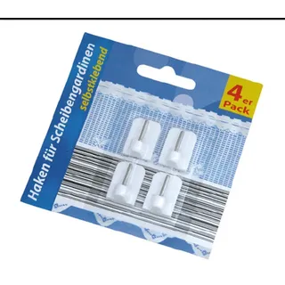 g. p. import von nonfood-waren gmbh Gardinenhaken Scheibengardinen 4er Pack Weiß – Fensterhaken Gardinenbefestigung