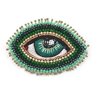 COLLEZIONE ALESSANDRO Brosche Eye " in grün | Gr.: onesize