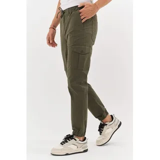 COMEOR Cargohose Herren Stretch Relaxed Fit mit 6 Taschen und Kordelzug Elastischer Beinabschluss, Kordelzug am Bund, Hoher Tragekomfort M