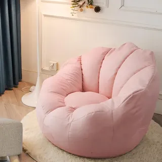 Highdi Sitzsack für Kinder Erwachsene Indoor Outdoor Sitzkissen Weicher Blumen Blütenblatt Sofabettbezug Ohne Füllung Gartenkissen Bodenkissen Mädchen Wohnzimmer Gaming (Child- 70x60cm,Rosa)