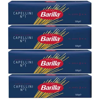 nudeln-hartweizen Barilla Nudeln, Capellini Nummer 1 Hartweizengrieß 500g 4er Pack