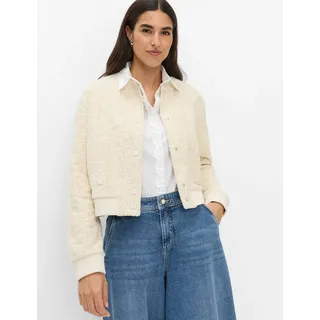 Brax Regular Fit Sweatjacke mit Baseball-Kragen Modell 'BERNICE L', Offwhite, 38
