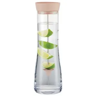 BLOMUS Wasserkaraffe DRIWA | Glaskaraffe aus Glas mit Deckel-Ausgießer und Fruchtspieß | 1 l | Farbe Rose Dust