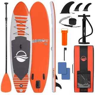 SereneLife Stand Up Paddling Board Set, SUP Board Komplettes Zubehör, Stand Up Paddle Board für Kinder & Erwachsene, Surfbrett & Tragetasche, Paddle Set Anti-Rutsch mit Pumpe, Auflasbares Paddelbrett