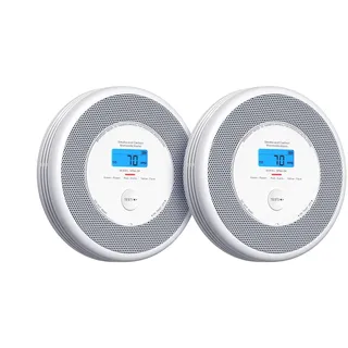 X-Sense Rauch und CO Melder mit Sprachalarm und Standortansage, mit XP0A-MR11 Kits, 30 mm dick ohne SBS50 Basisstation, XP0A-MR, 2 Stück