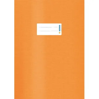 Herma Heftumschlag mit Baststruktur orange Kunststoff DIN A4