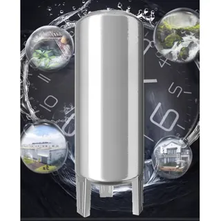 Drucktank Edelstahl Vertikale Wassersystem-Druckbehälter aus Edelstahl, Ausdehnungsgefäß für Privathaushalte mit großer Kapazität 300L/ 250L/ 200L/ 160L/ 100L, Druckwasserspeicher Wassererhitzer Garte