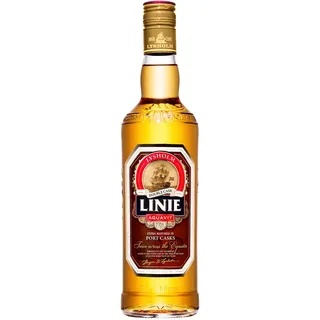 LINIE Aquavit Double Cask Port - Zweifach Fassgelagerter Aquaviten schnaps aus Norwegen - Reifung in Sherry- und Port-Fässern - Noten von Vanille, dunkler Schokolade und dunklen Beeren aus der Fassreifung 0,7 l | 41,5 Vol.-%