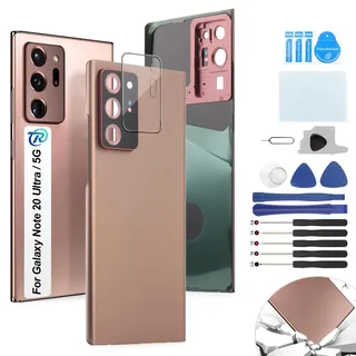 RongZy für Samsung Galaxy Note 20 Ultra/Note 20 Ultra 5G Backcover Akkudeckel Batterie Cover Gehäuse batterietür Ersatz (Bronze)