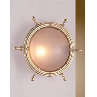 LED Wandlampe Messing rund Maritim außergewöhnlich ATLANTICO Lampe Rustikal
